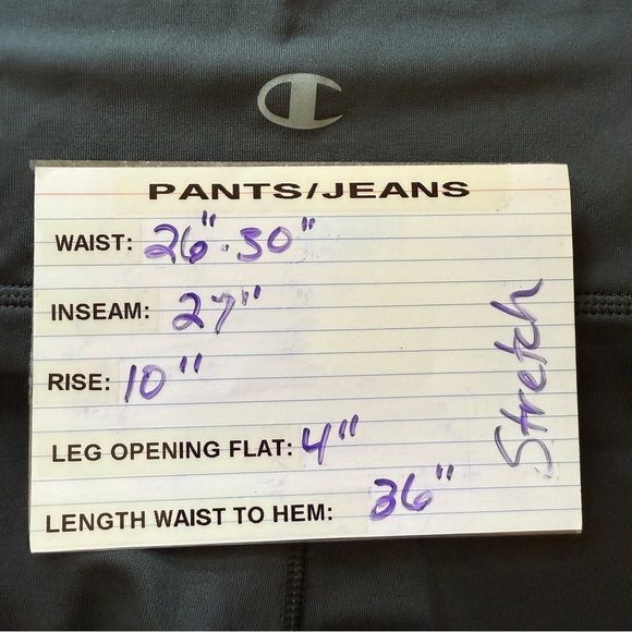 Champion Women’s Athletic Ankle Leggings Size Medium High Rise Gray Yoga Gym Run - Picture 7 of 9